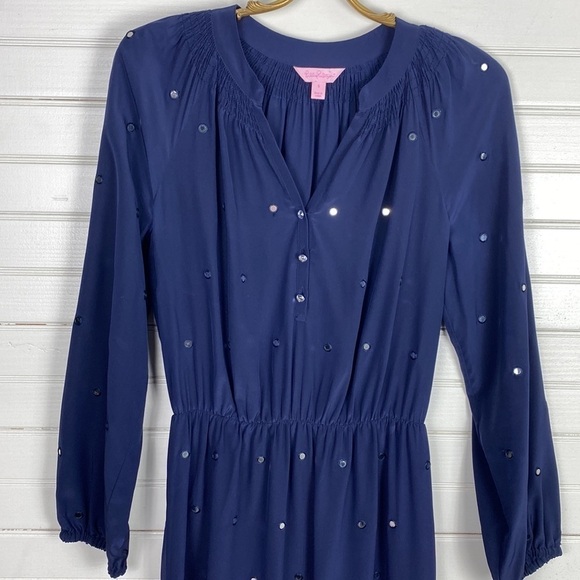 Lily Pulitzer Turner Navy Blue Dress Size Small - Picture 2 of 5